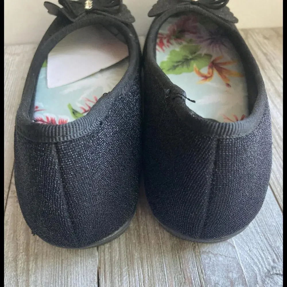 Dominique Nicole Girls Shoes Butterfly NEW Black Size 4M Shoe Dept.